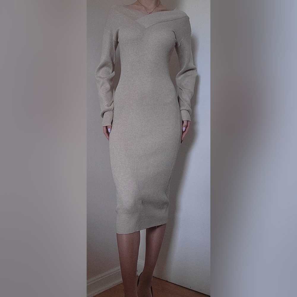 Midi cream dress